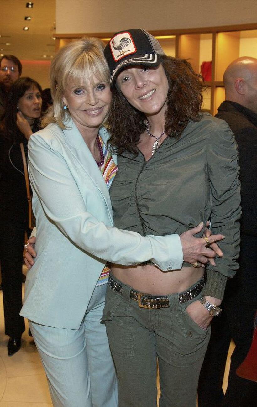 Britt Ekland and Victoria Sellers at the Louis Vuitton Hosts Reception For Divine Design Benefit.