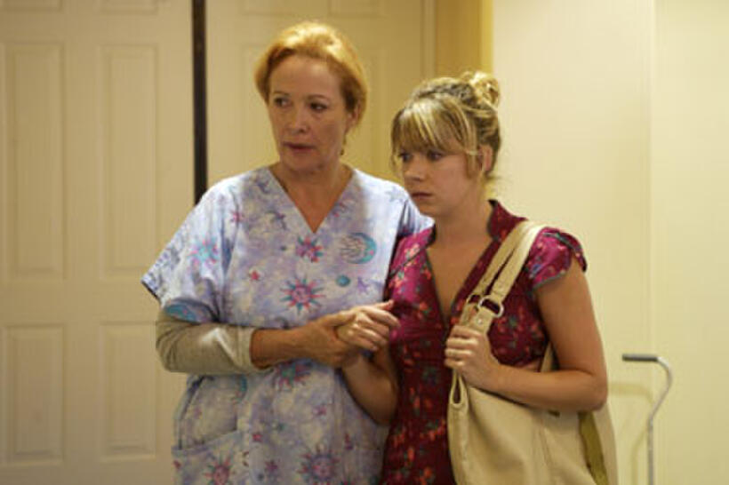 Mary Elizabeth Ellis as Olive and Rita Taggart as Nurse Green in "A Quiet Little Marriage."