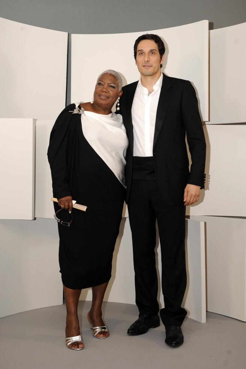 Firmine Richard and Vincent Elbaz at the 35th Cesars French Film Awards.