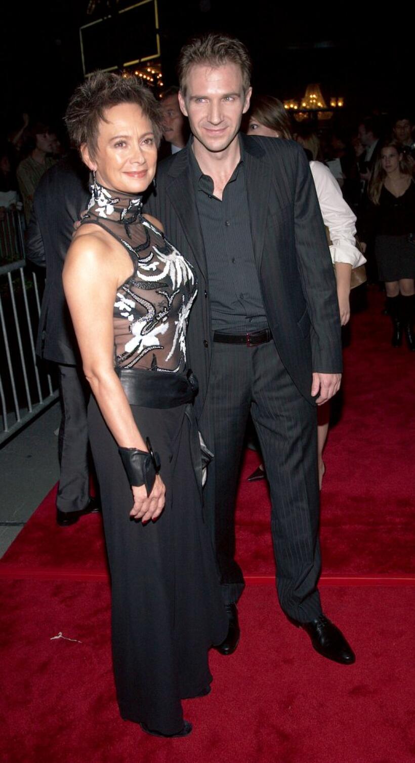 Francesca Annis and Ralph Fiennes at the Ziegfeld Theatre for the Premiere of "Red Dragon".