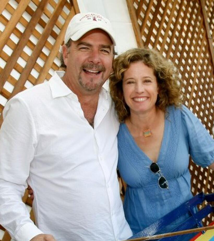 Director Bill Engvall and Nancy Travis at the A Time for Heroes Celebrity Carnival.