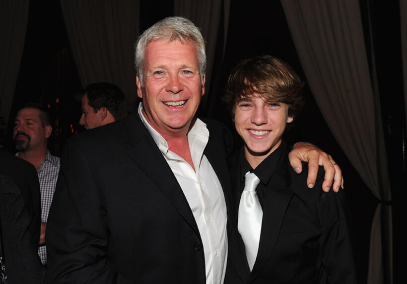 Producer Sukee Chew and Chase Ellison at the after party of the California premiere of "Fireflies In The Garden."