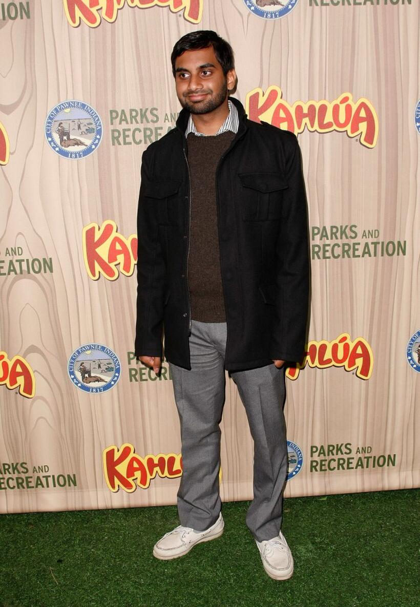 Aziz Ansari at the premiere of "Parks & Recreation."