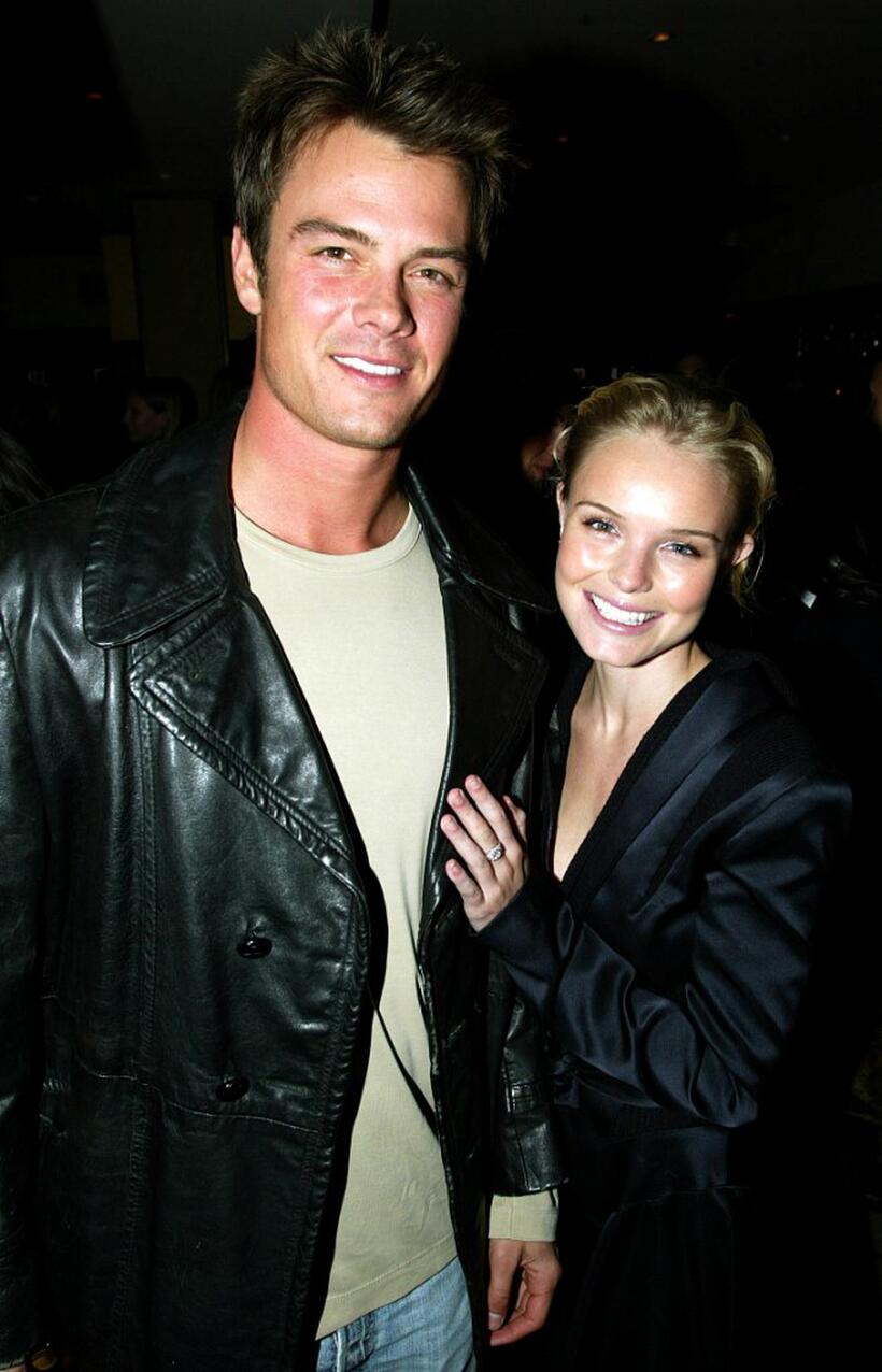 Josh Duhamel and Kate Bosworth at the cocktail party of "Win A Date With Tad Hamilton."