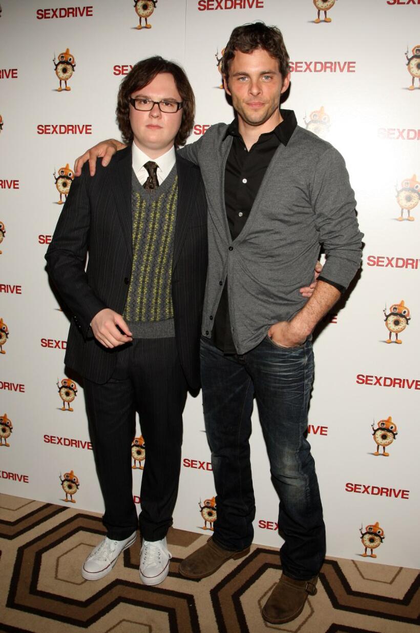 Clark Duke and James Marsden at the special screening of "Sex Drive."