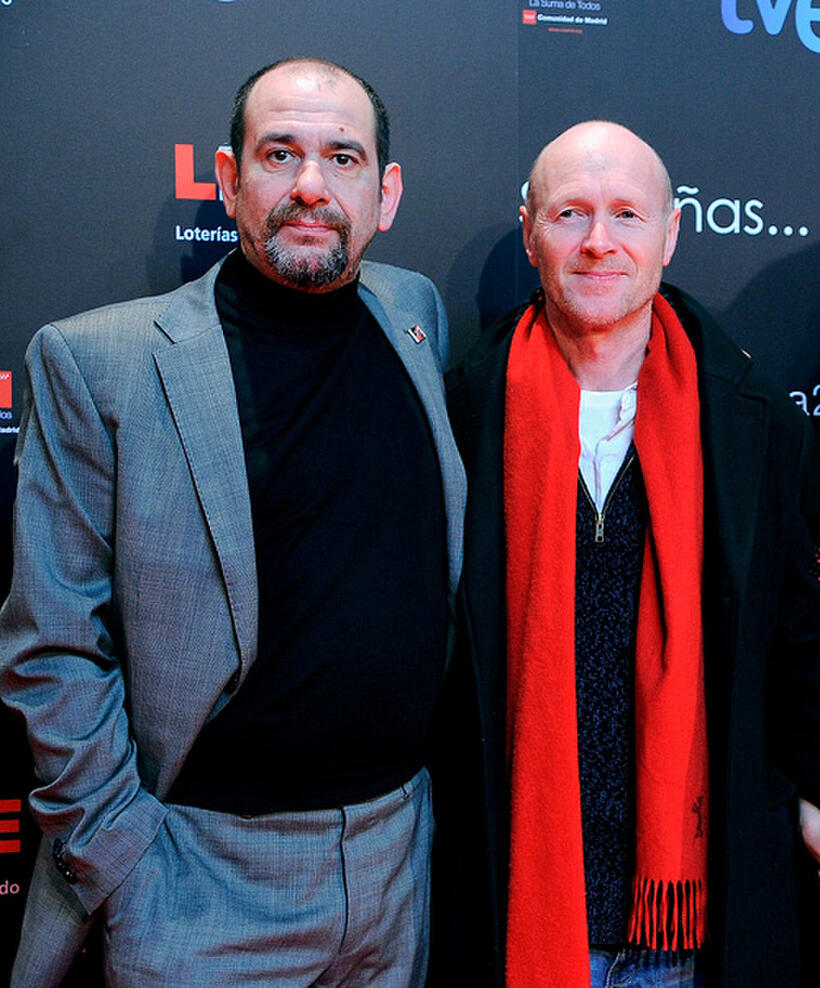 Karra Elejalde and screenwriter Paul Laverty at the Goya Awards 2011 Gala in Madrid.