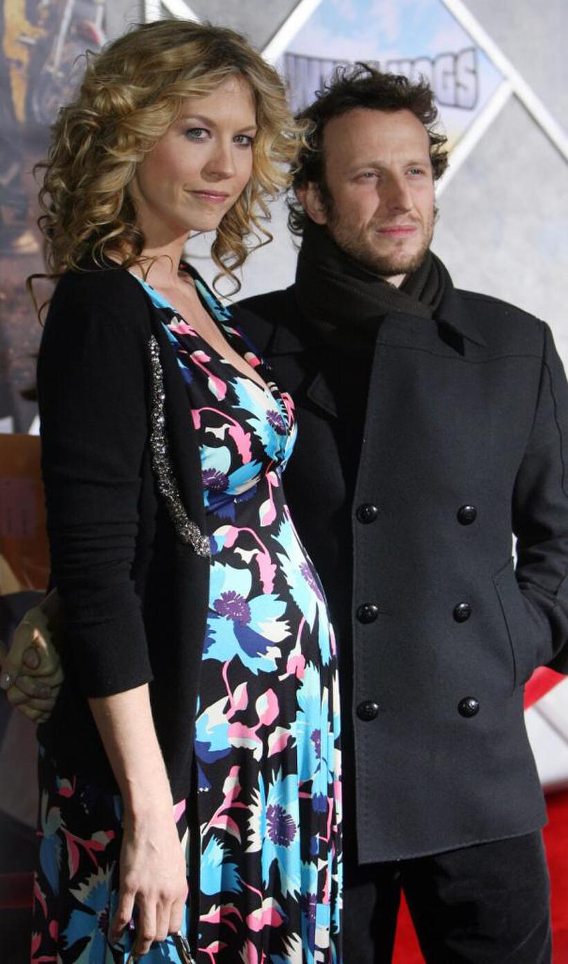Jenna Elfman and Bodhi Elfman at the premiere of "Wild Hogs."