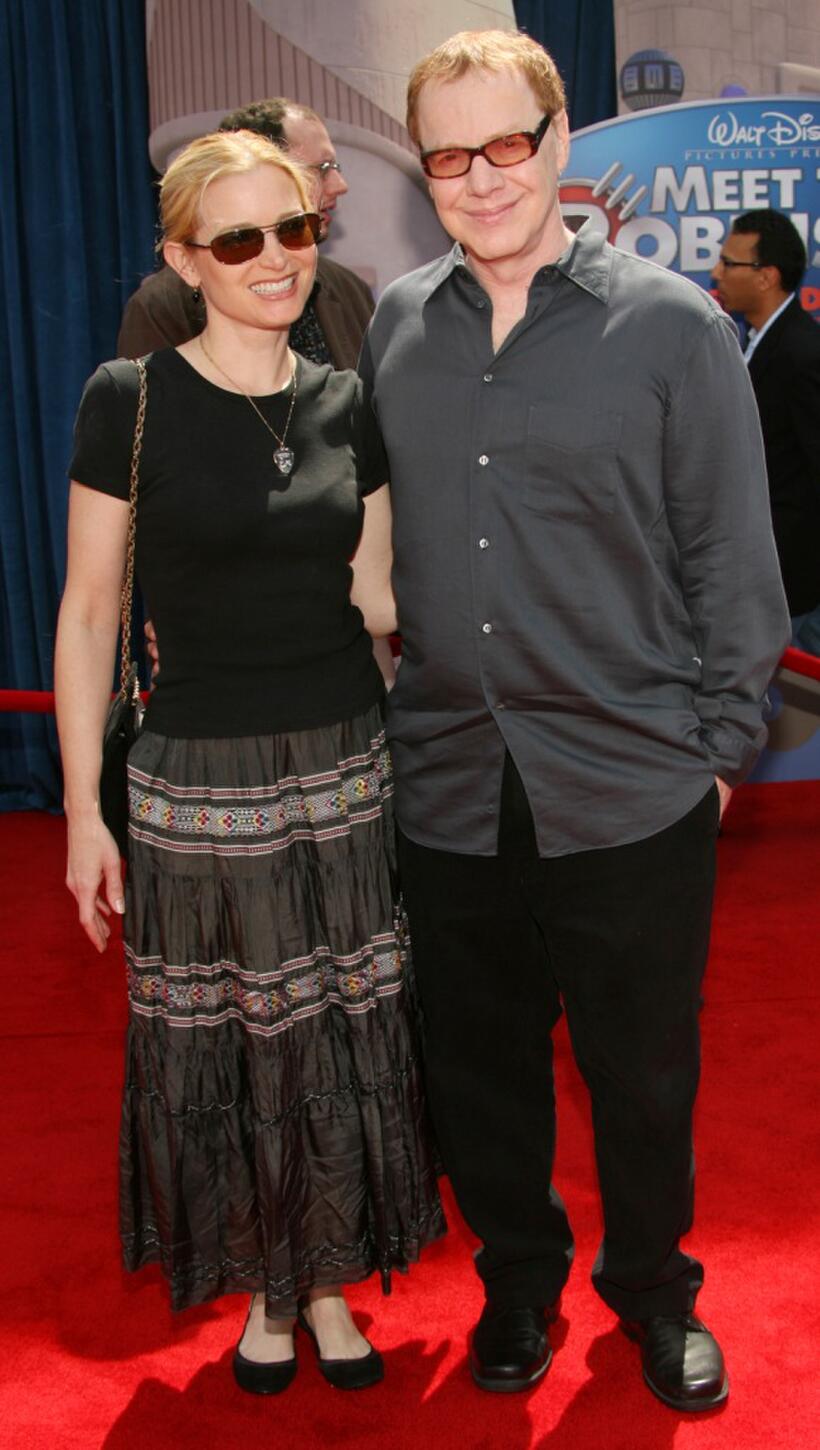Danny Elfman and Bridget Fonda at the premiere of "Meet The Robinsons".