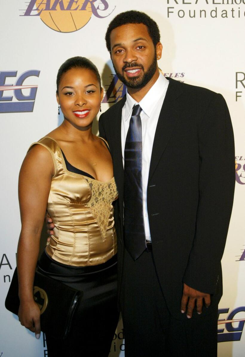 Mechelle McCann and Mike Epps at the special night of partying to benefit the Lakers Youth Foundation.