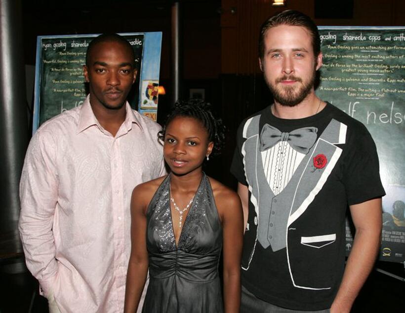 Anthony Mackie, Shareeka Epps and Ryan Gosling at the premiere of "Half Nelson."