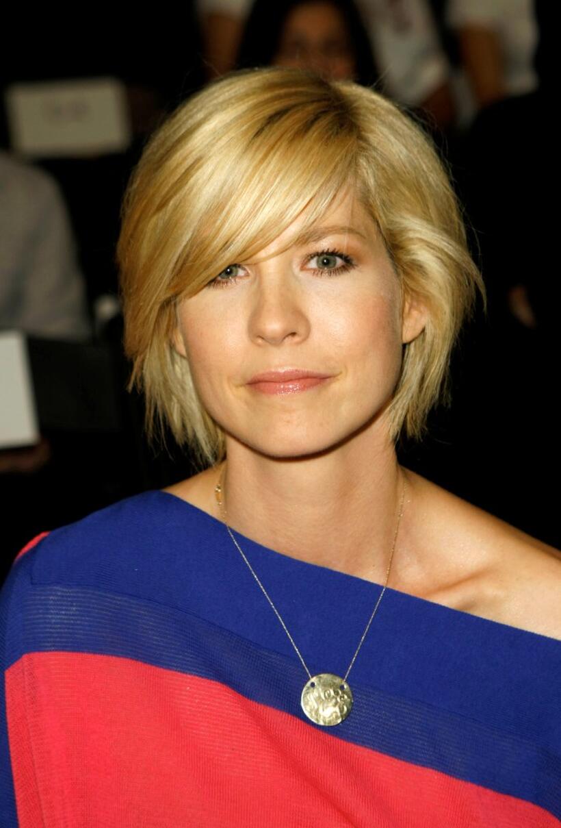 Jenna Elfman at the Whitley Kros Fall 2008 fashion show during the Mercedes-Benz Fashion Week.