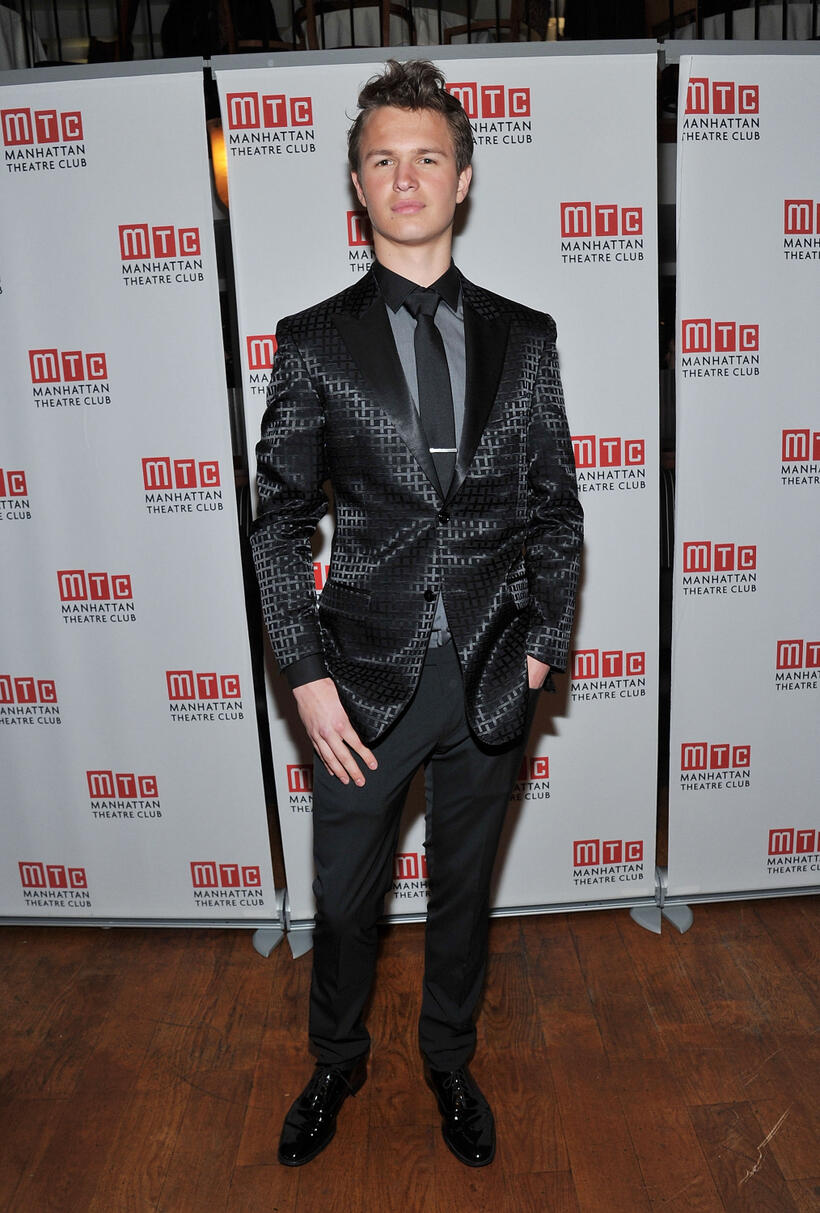 Ansel Elgort at the Off-Broadway opening night of "Regrets."