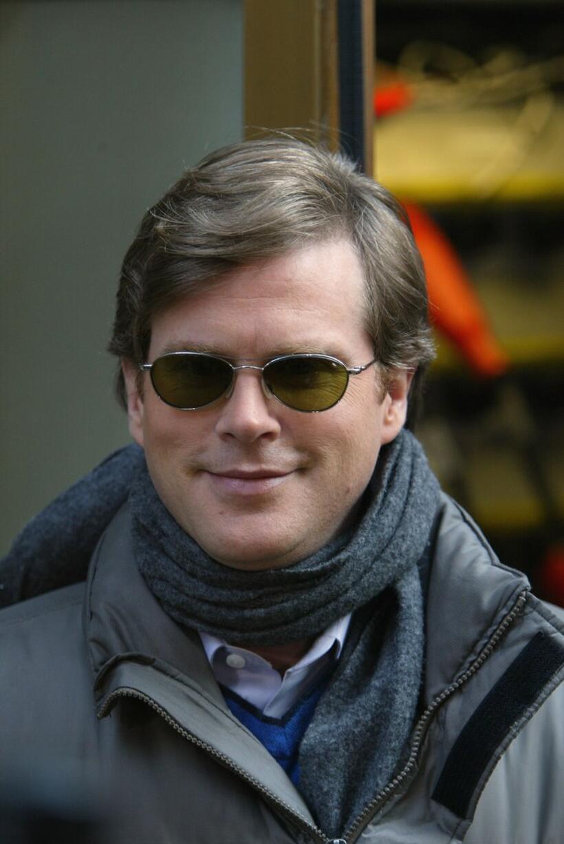 Cary Elwes walks outside the NBC studios.