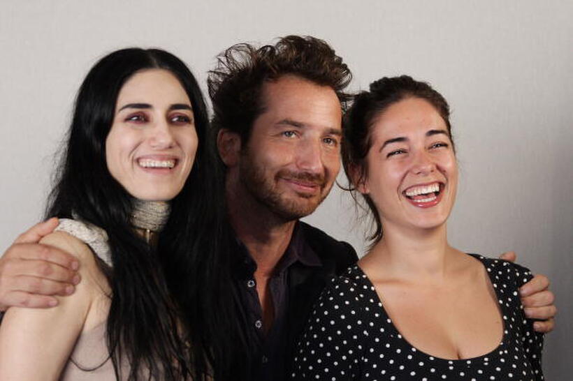 Ronit Elkabetz, Edouard Baer and Diane Fleri at the 34th Deauville Film Festival.