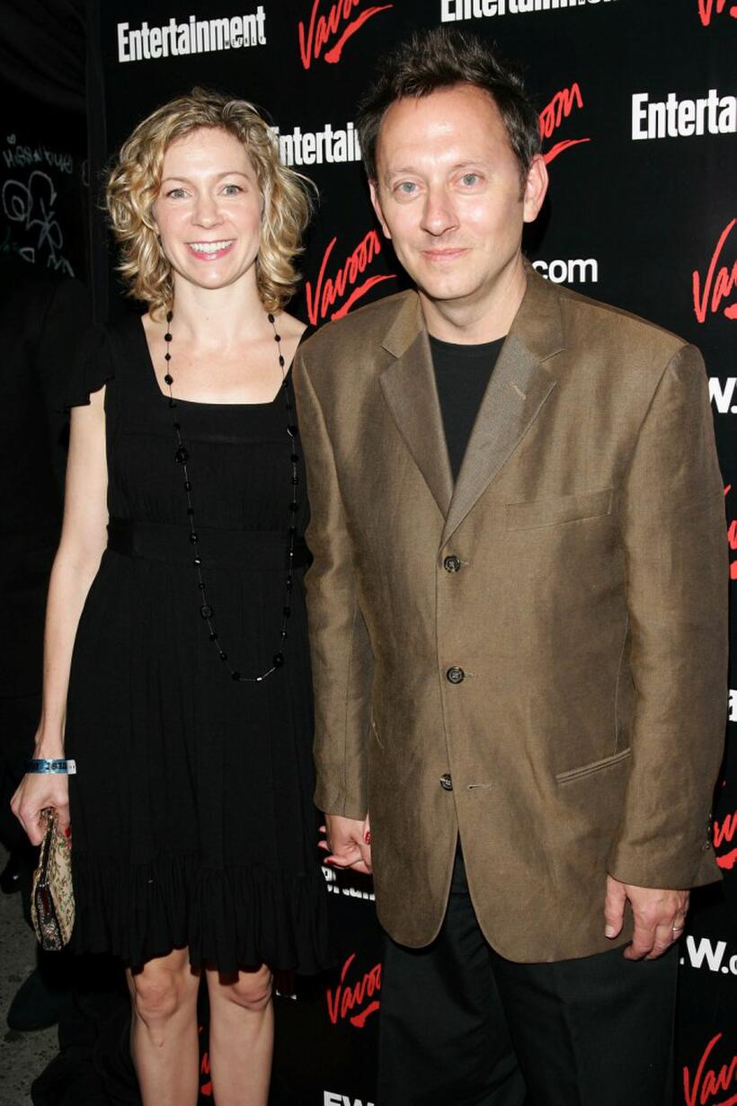 Carrie Preston and Michael Emerson at the Upfront Party.