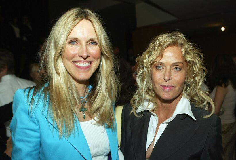 Farrah Fawcett and Alana Stewart at the premiere of "The Manchurian Candidate".