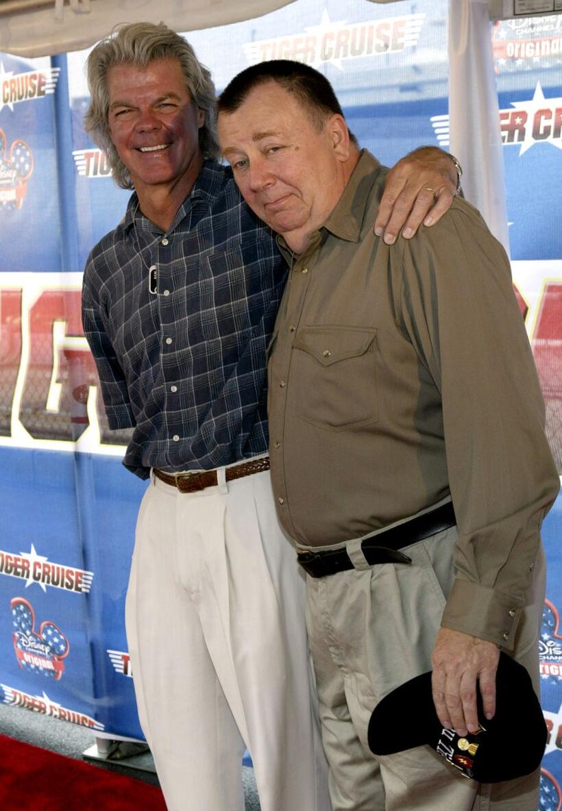 Director Duwayne Dunham and Troy Evans at the premiere of "Tiger Cruise."
