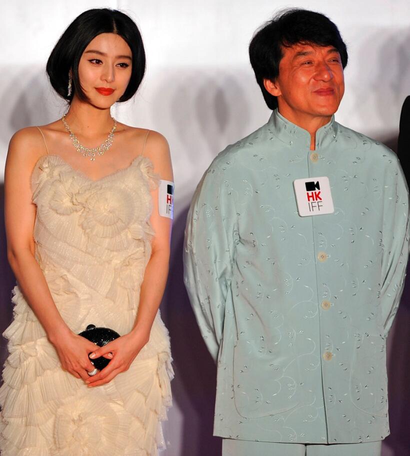 Fan Bingbing and Jackie Chan at the 33rd Hong Kong International Film Festival and the Gala premiere of "Shinjuku Incident."