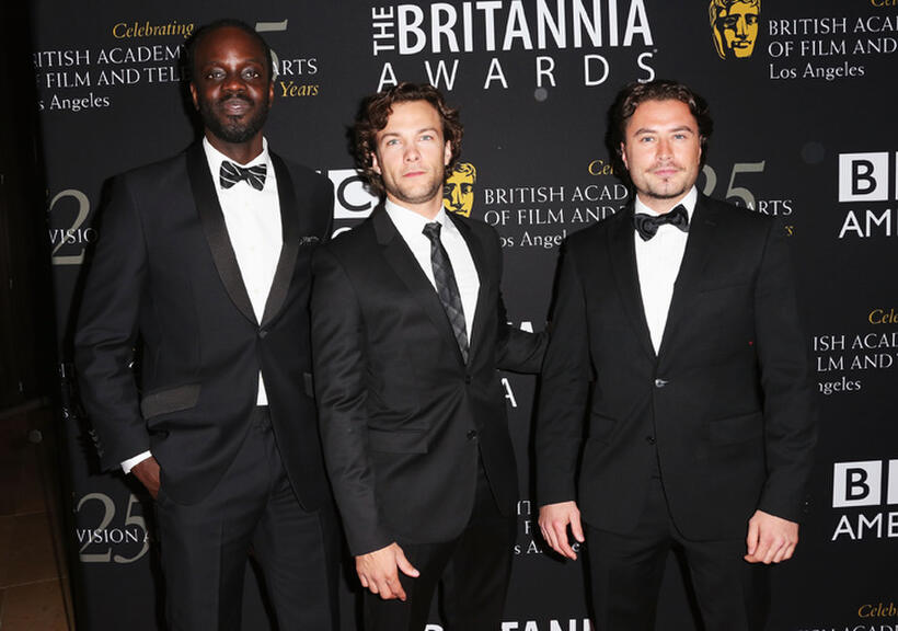 Ato Essandoh, Kyle Schmid and Kevin Ryan at the 2012 BAFTA Los Angeles Britannia Awards in California.