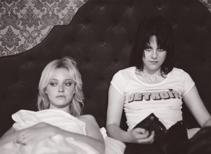 Dakota Fanning as Cherie Currie and Kristen Stewart as Joan Jett in "The Runaways."