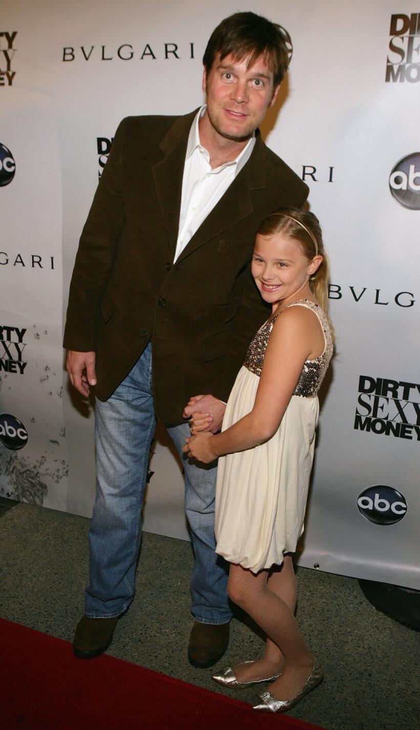 Peter Krause and Elle Fanning at the premiere of "Dirty Sexy Money."