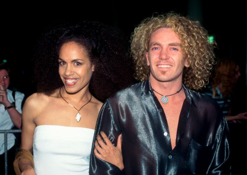 Christine Anu and Friend at the Sydney Convention and Exhibition Centre for the ARIA Awards.