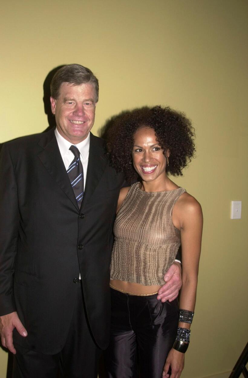 David Leckie and Christine Anu at the Launch of Channel 9 2001 Season.