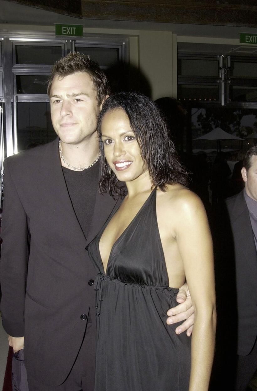 Roger Corser and Christine Anu at the premiere of "Rabbit Proof Fence."