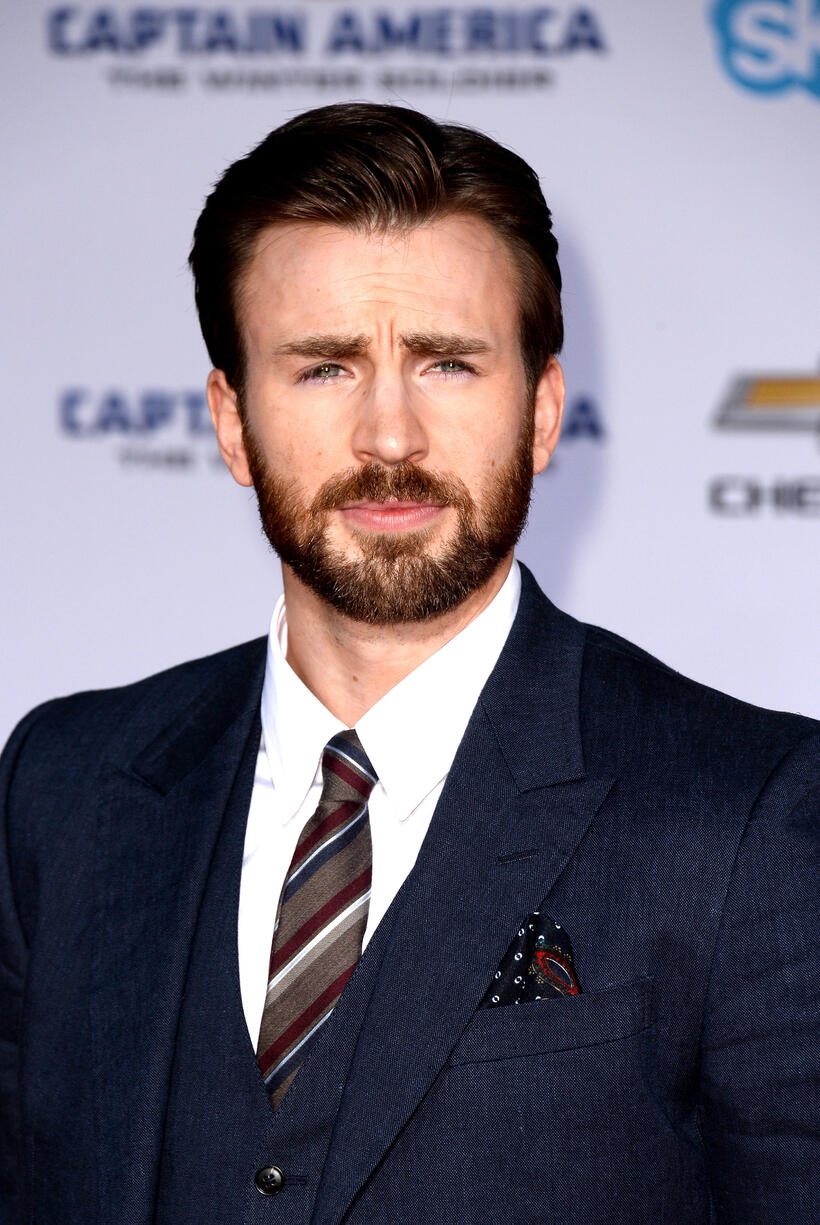Chris Evans at the California premiere of "Captain America: The Winter Soldier."