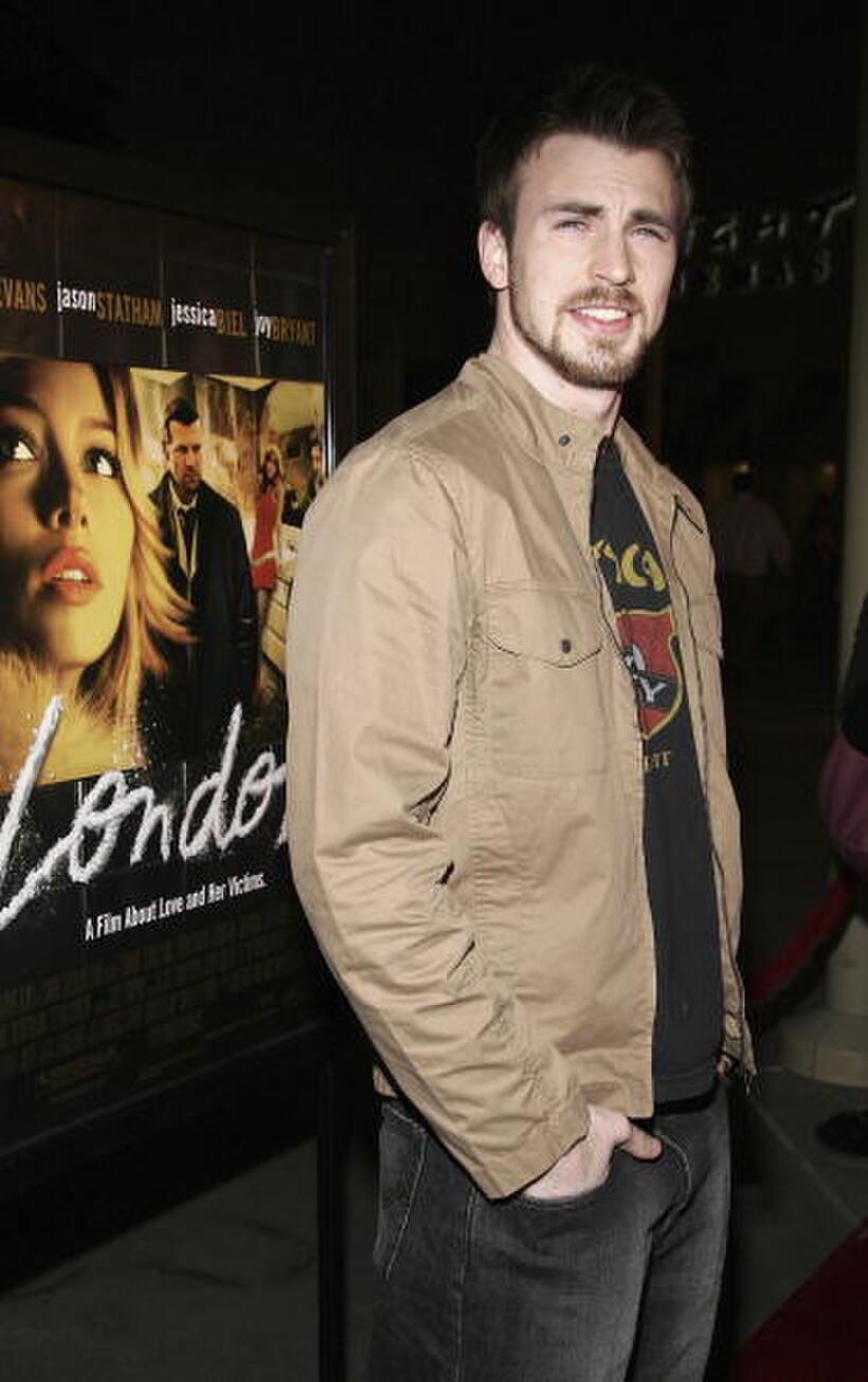 Chris Evans at the L.A. premiere of "London."