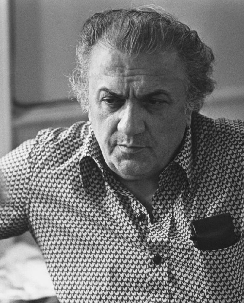 Federico Fellini in a photo taken in Rome.