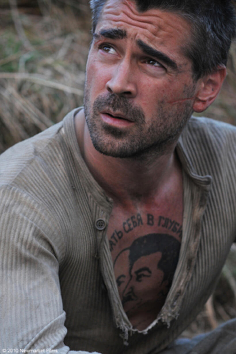 Colin Farrell as Valka in "The Way Back."