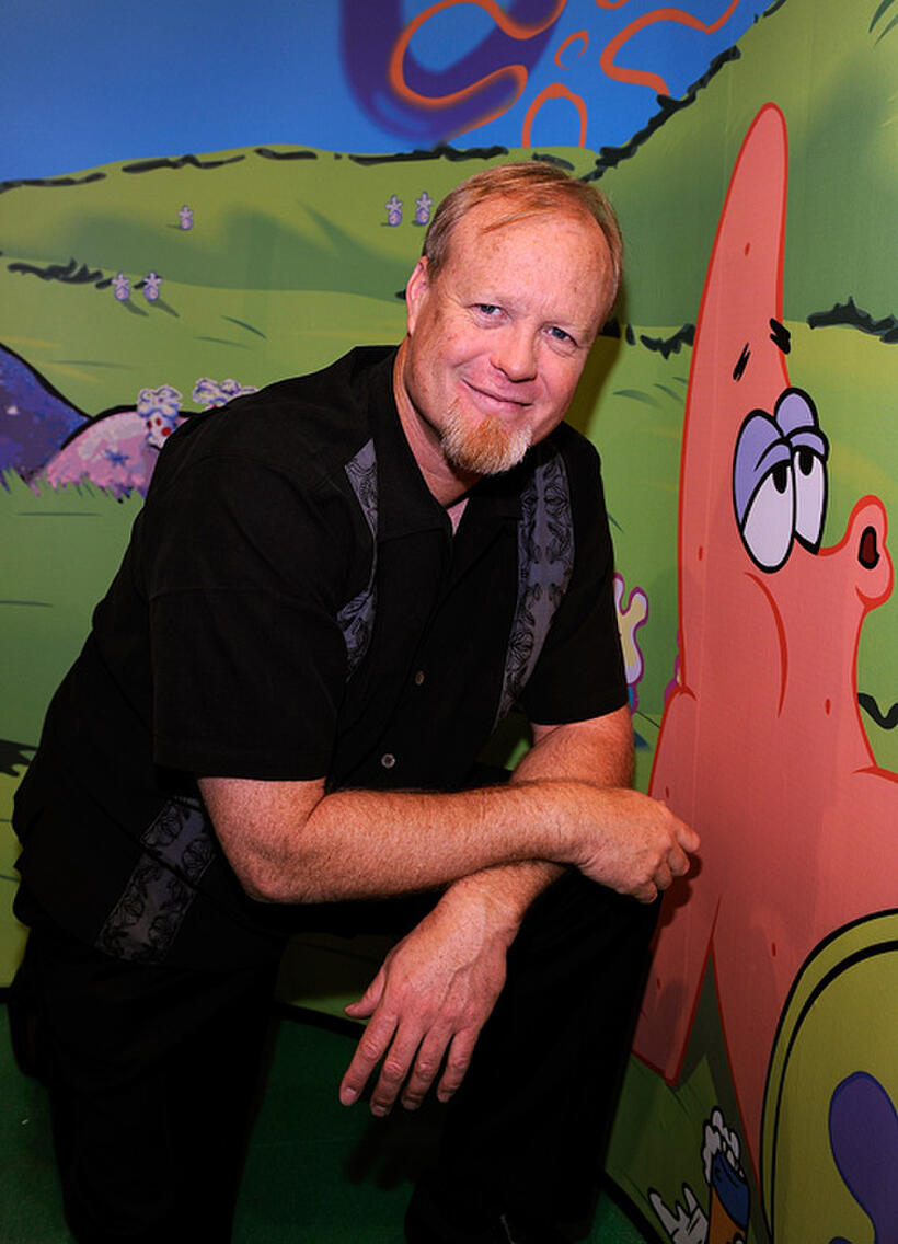 Bill Fagerbakke at the Madame Tussauds in New York.