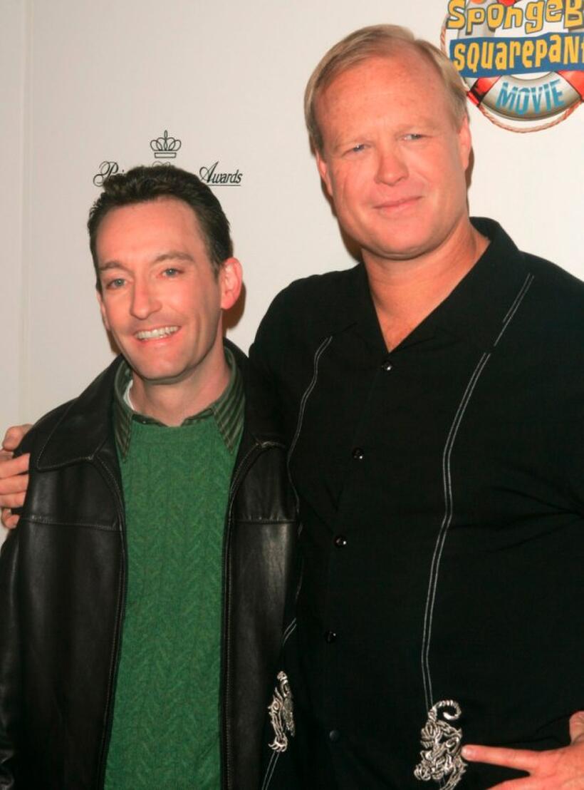 Tom Kenny and Bill Fagerbakke at the premiere of "Spongebob Squarepants - The Movie."