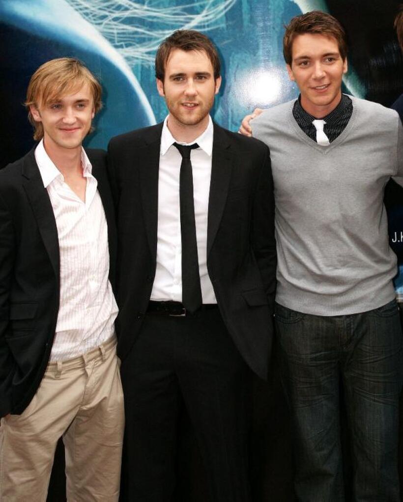 Tom Felton, Matthew Lewis and James Phelps at the photocall of "Harry Potter and the Half-Blood Prince."