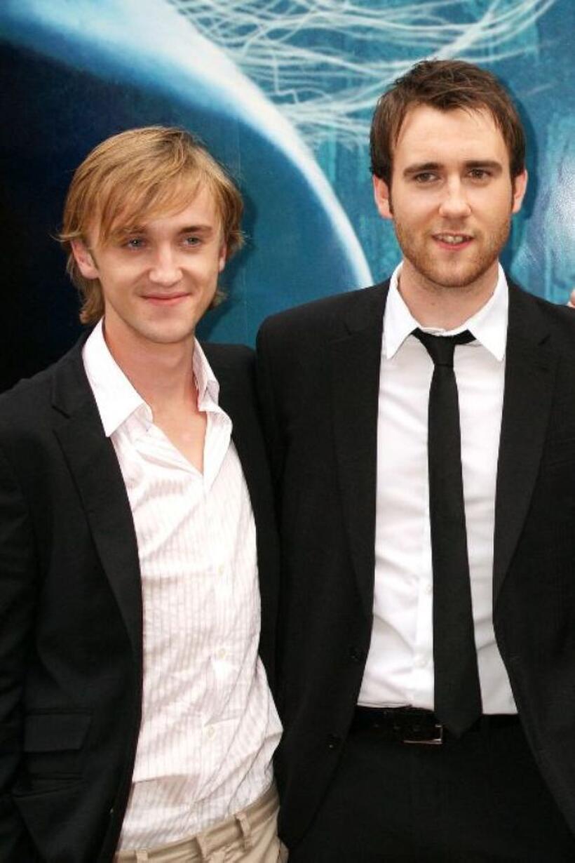 Tom Felton and Matthew Lewis at the photocall of "Harry Potter and the Half-Blood Prince."
