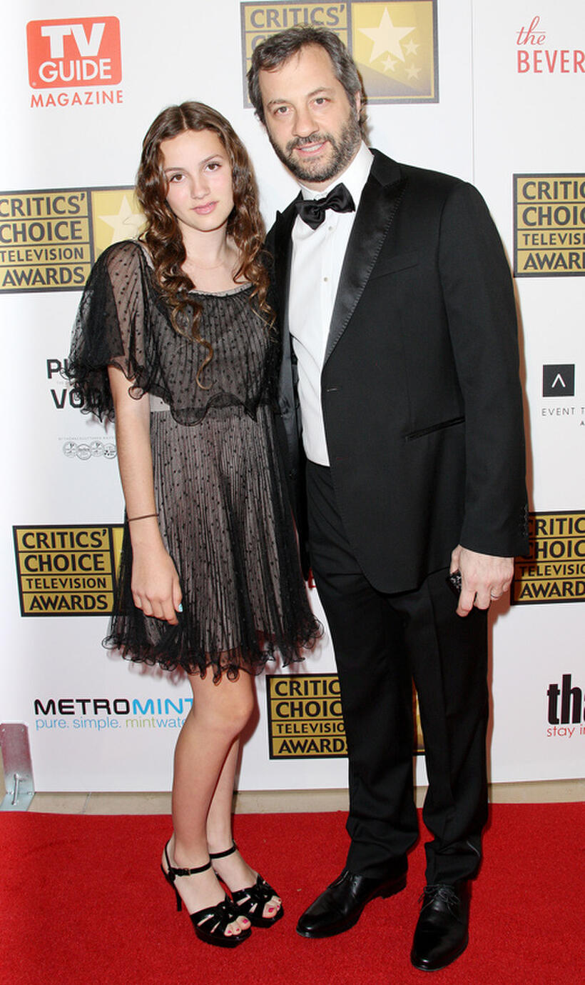 Maude Apatow and producer Judd Apatow at the Broadcast Television Journalists Association Second Annual Critics' Choice Awards.