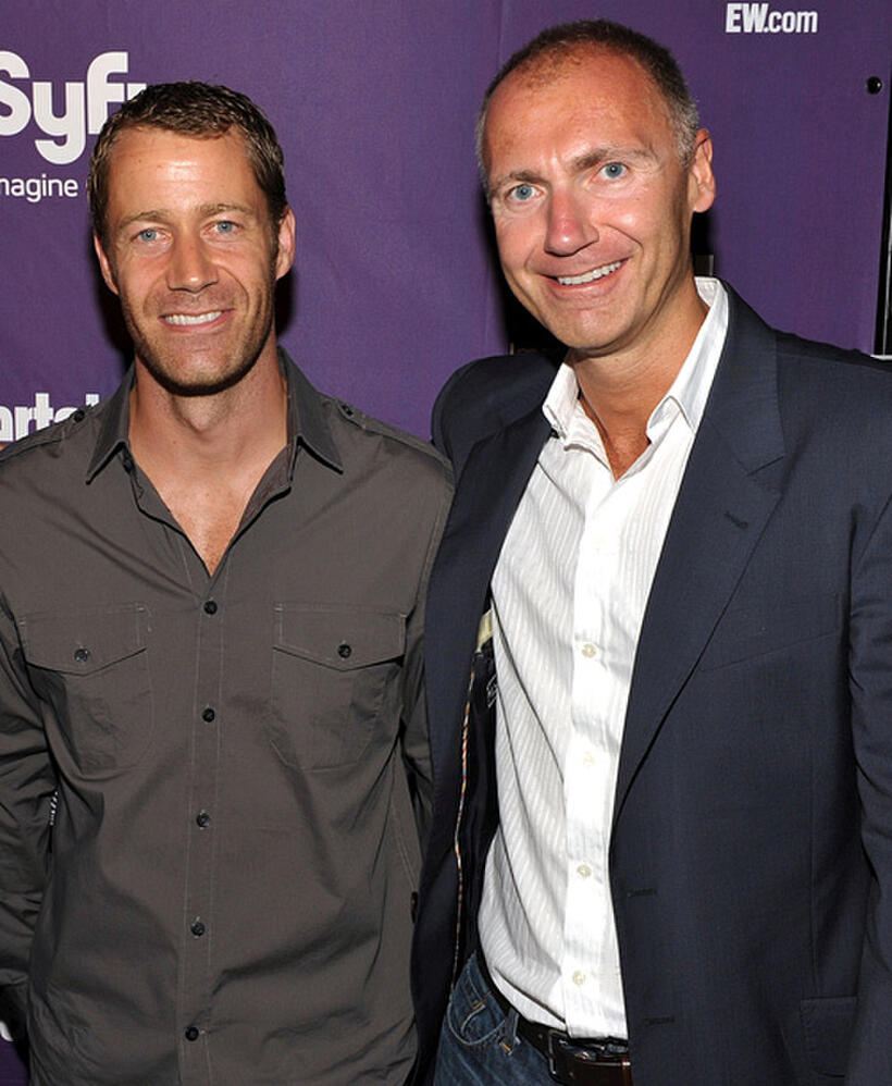 Colin Ferguson and SyFy president Dave Howe at the EW and SyFy party during the Comic-Con 2010 in California.