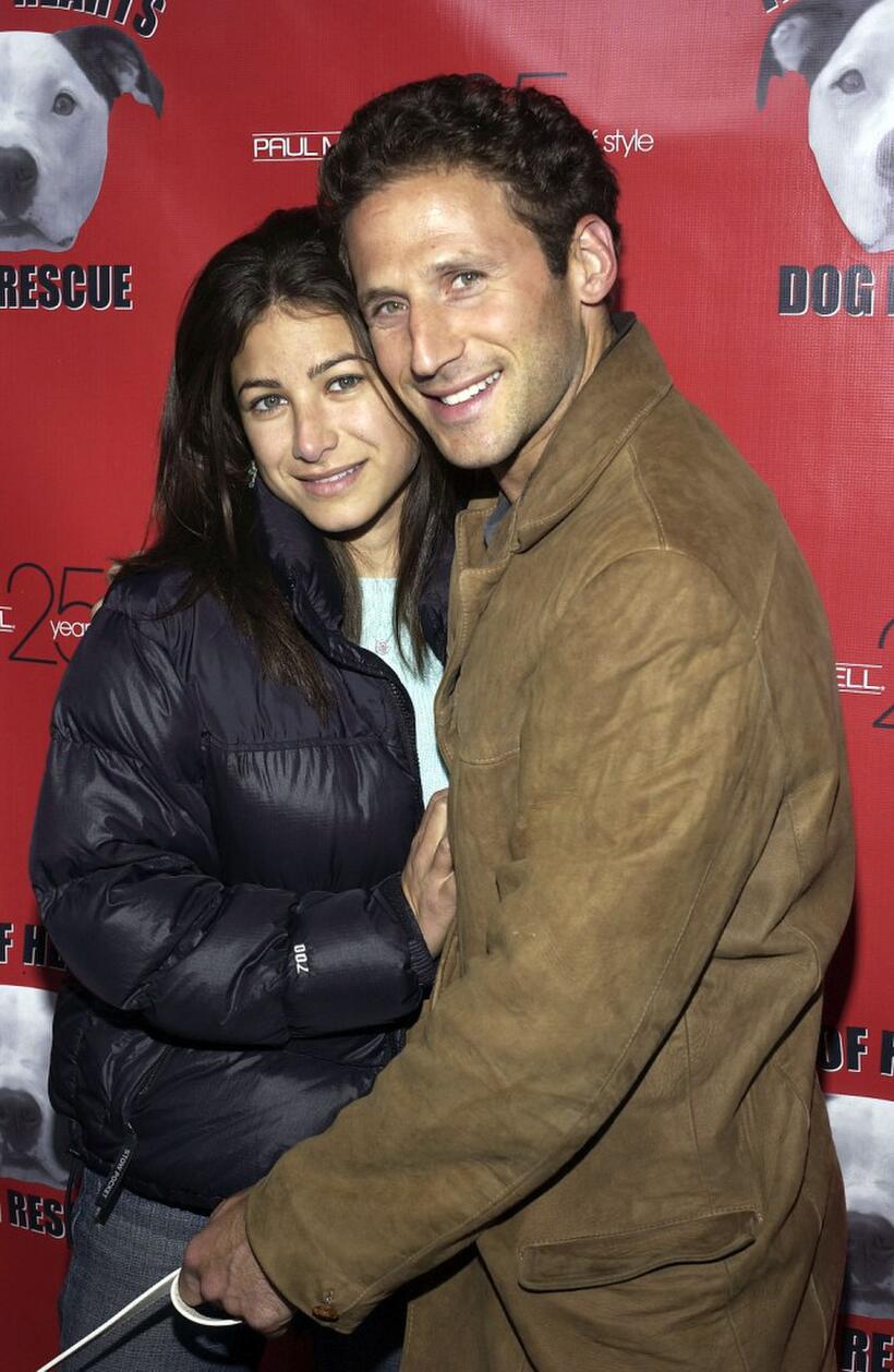 Mark Feuerstein and his friend Dana at the Hollywood Dog Bowl.