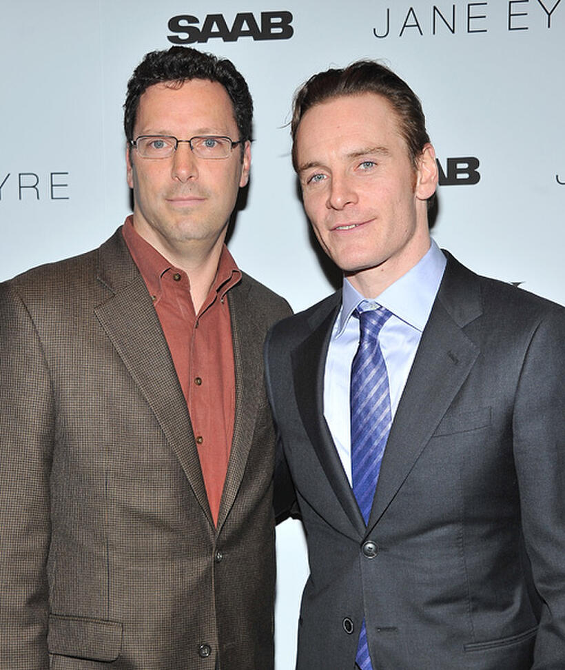 Focus Features president Andrew Karpen and Michael Fassbender at the New York premiere of "Jane Eyre."