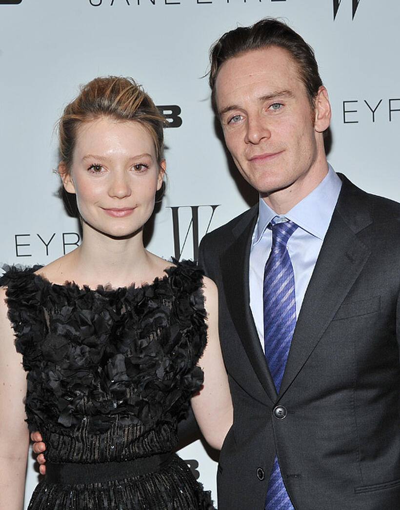Mia Wasikowska and Michael Fassbender at the New York premiere of "Jane Eyre."