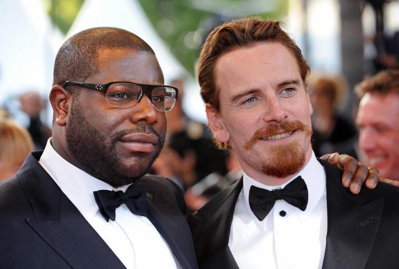 Director Steve McQueen and Michael Fassbender at the screening of "Hunger" during the 61st Cannes International Film Festival.