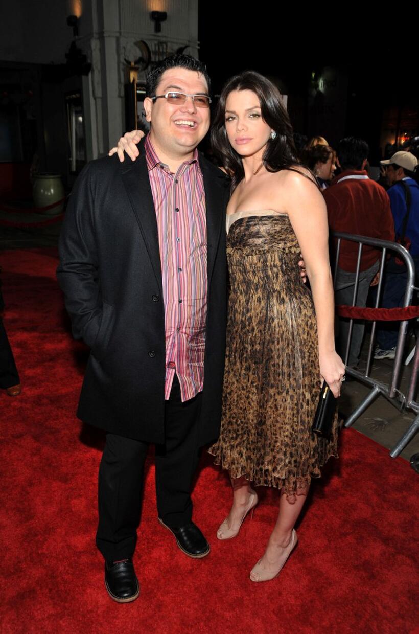 Alfredo De Villa and Vanessa Ferlito at the premiere of "Nothing Like The Holidays."