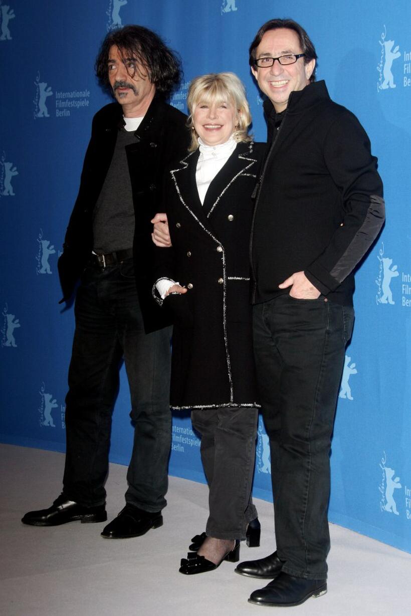 Miki Manojlovic, Marianne Faithfull and Director Sam Garbarski at the promotion of "Irina Palm" during the 57th Berlin International Film Festival.