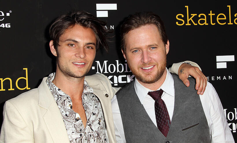 Shiloh Fernandez and A. J. Buckley at the California premiere of "Skateland."