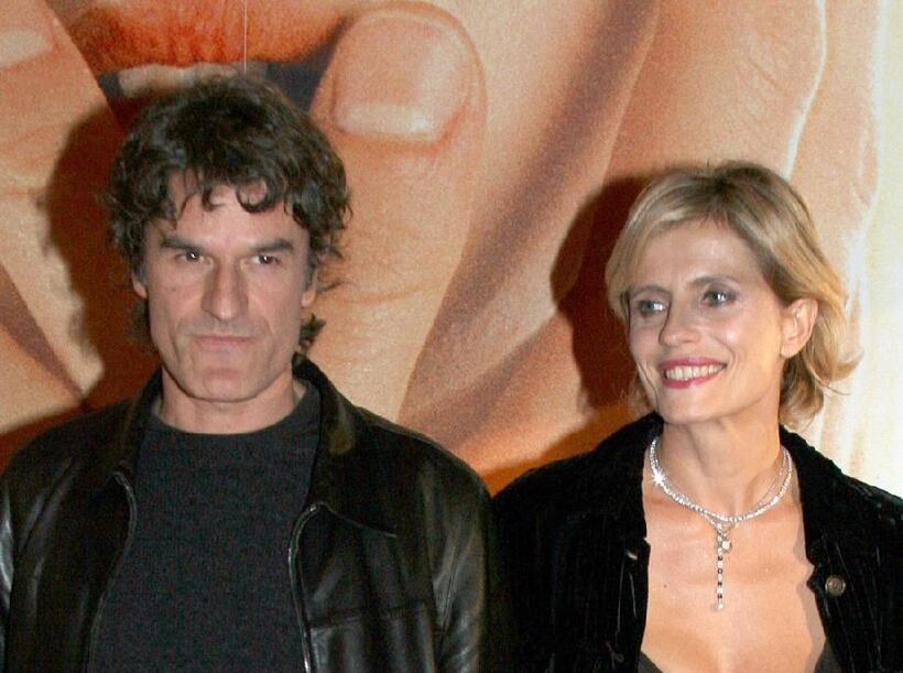 Isabella Ferrari and her husband Renato De Maria at the Italian premiere of "Melissa P."
