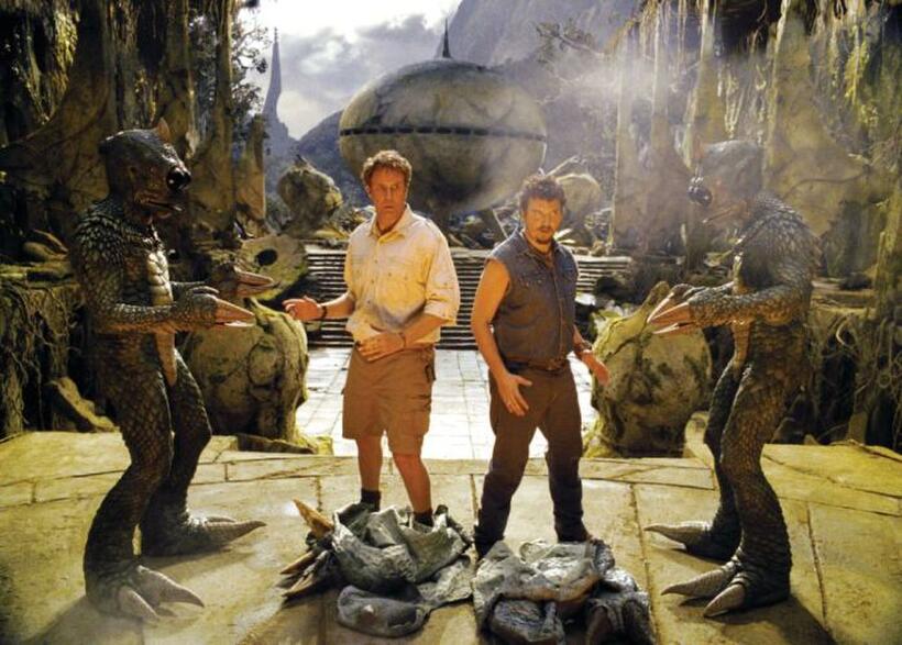 Will Ferrell as Dr. Rick Marshall and Danny Mcbride as Will in "Land of the Lost."