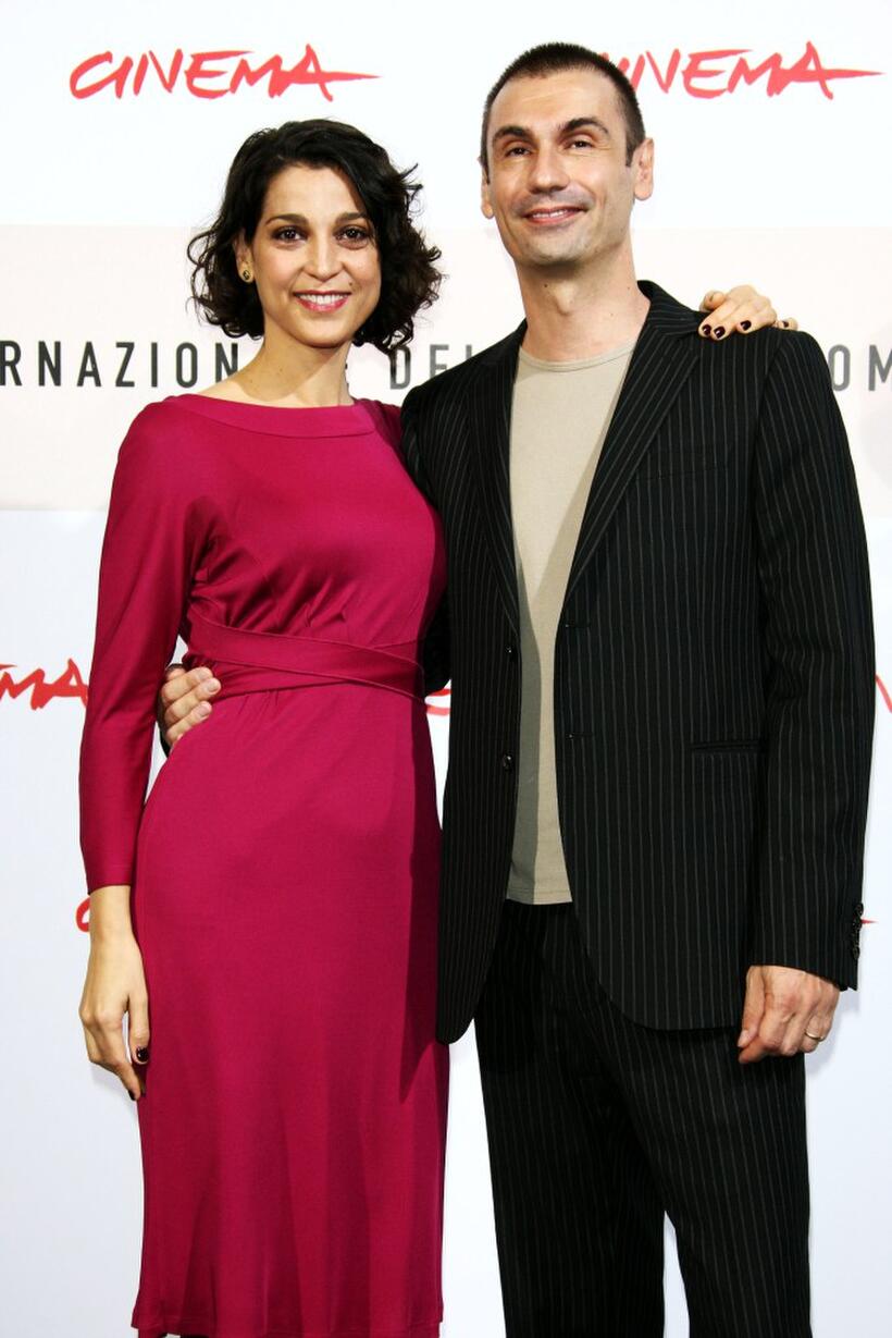 Donatella Finocchiaro and Fabrizio Gifuni at the photocall of "Galantuomini" during the Rome International Film Festival.