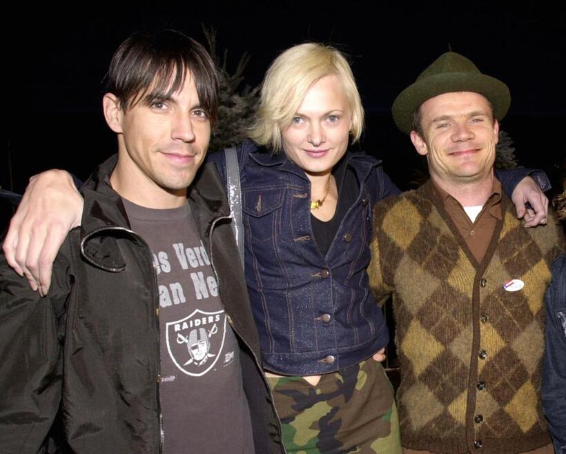 Anthony Kiedis, Guest and Flea at the premiere of "How The Grinch Stole Christmas."