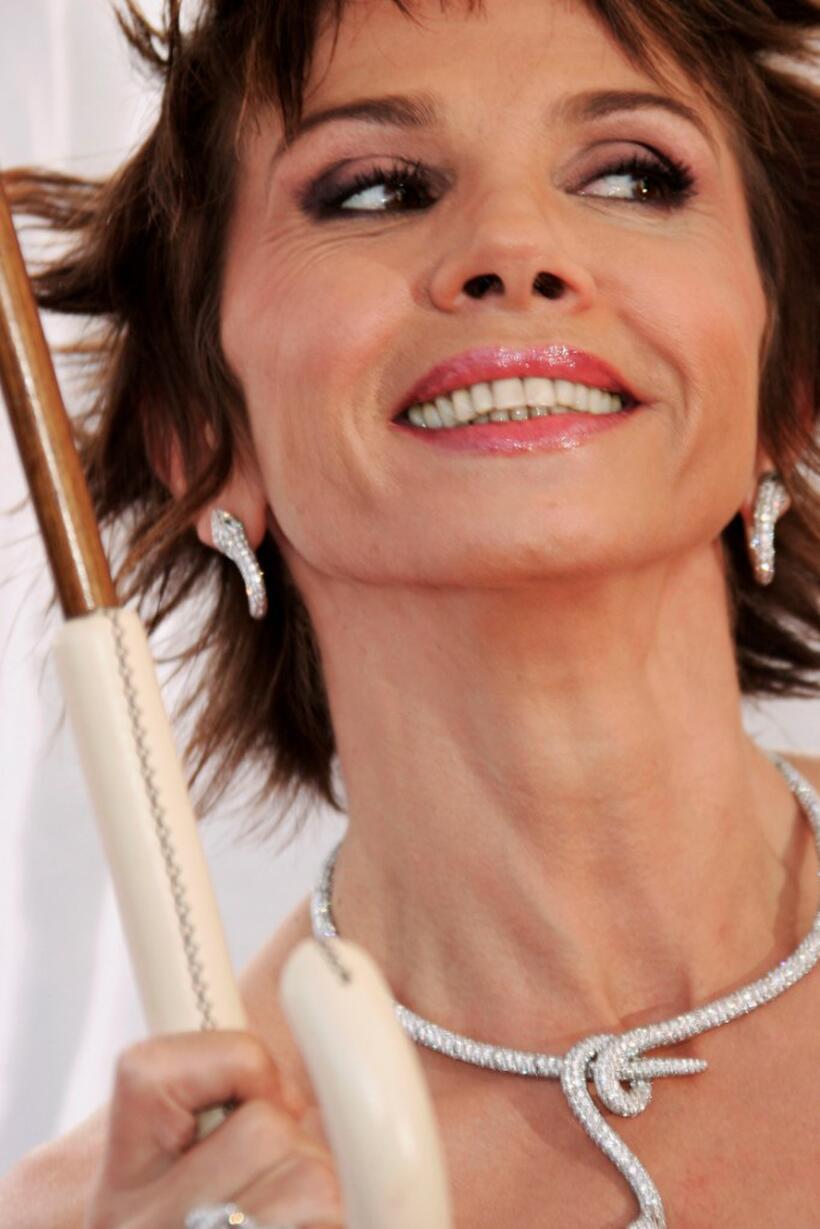 Victoria Abril at the screening of "Cache" during the 58th International Cannes Film Festival.
